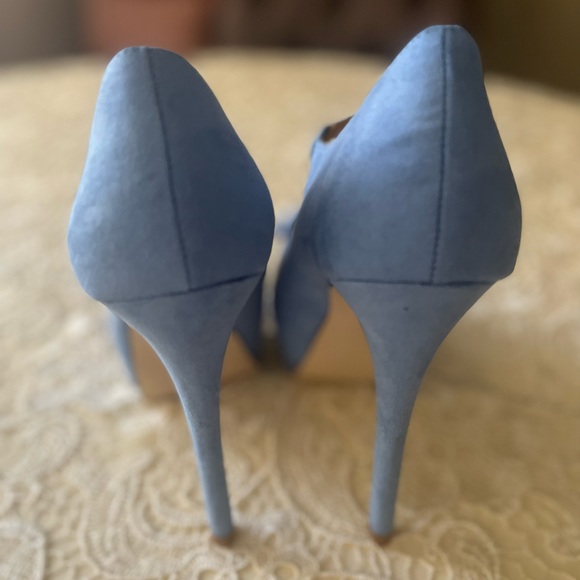 Baby Blue Pinup Peep-toe Pumps Heels | size 8.5. - Picture 5 of 5